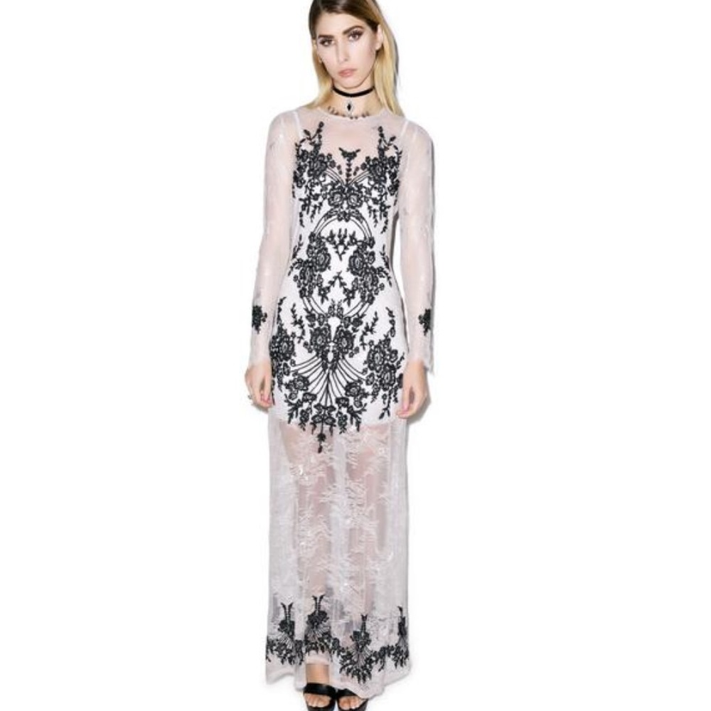 BNWT For Love & Lemons Lacey Dreams Maxi Dress
